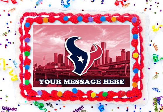 Houston Texans Edible Image Cake Topper Personalized Birthday Sheet Decoration Custom Party Frosting Transfer Fondant