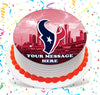 Houston Texans Edible Image Cake Topper Personalized Birthday Sheet Custom Frosting Round Circle