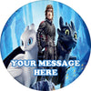 How To Train Your Dragon Edible Image Cake Topper Personalized Birthday Sheet Custom Frosting Round Circle