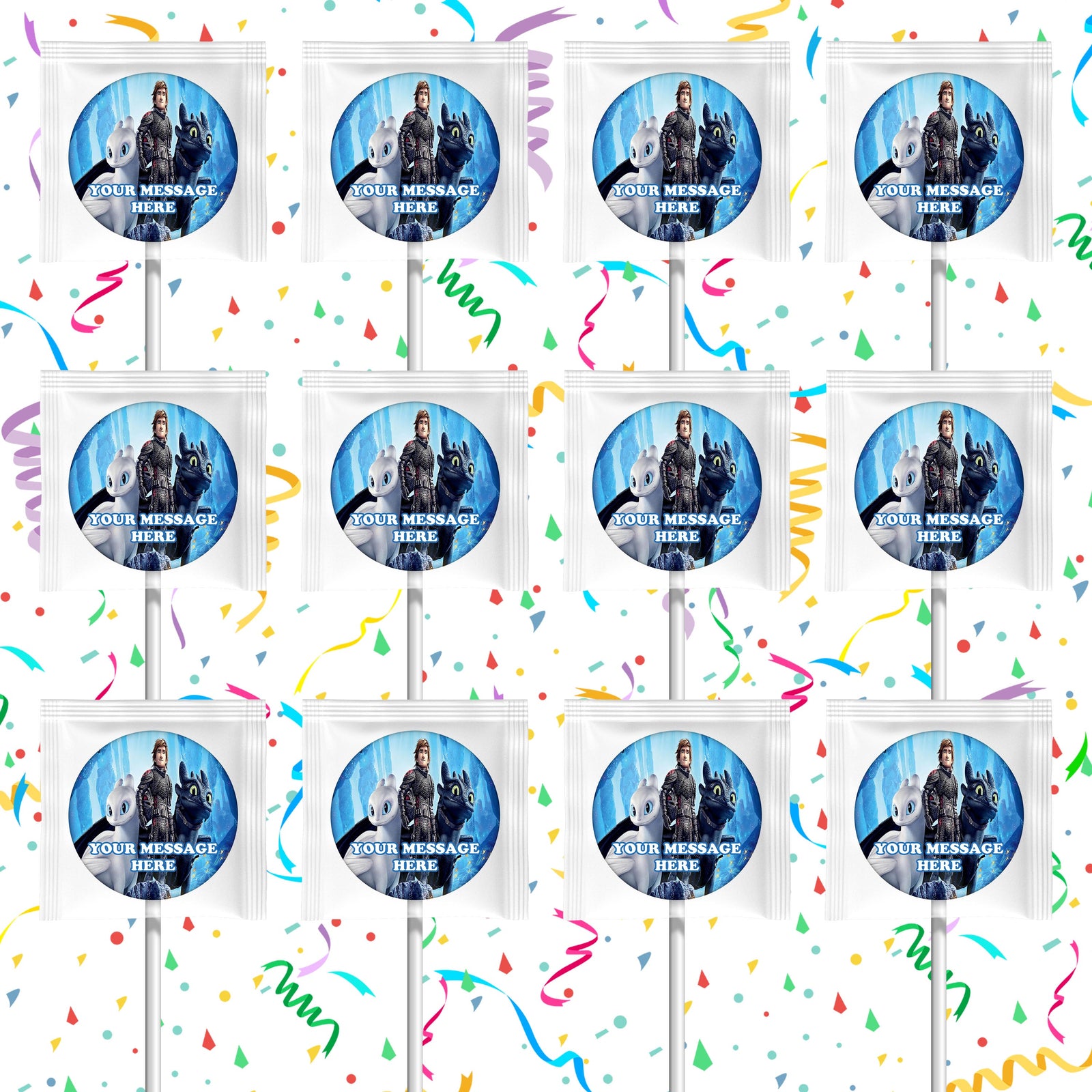 How To Train Your Dragon Lollipops Party Favors Personalized Suckers 12 Pcs