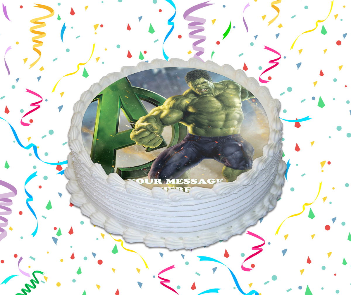 The Incredible Hulk Edible Image Cake Topper Personalized Birthday Sheet Custom Frosting Round Circle