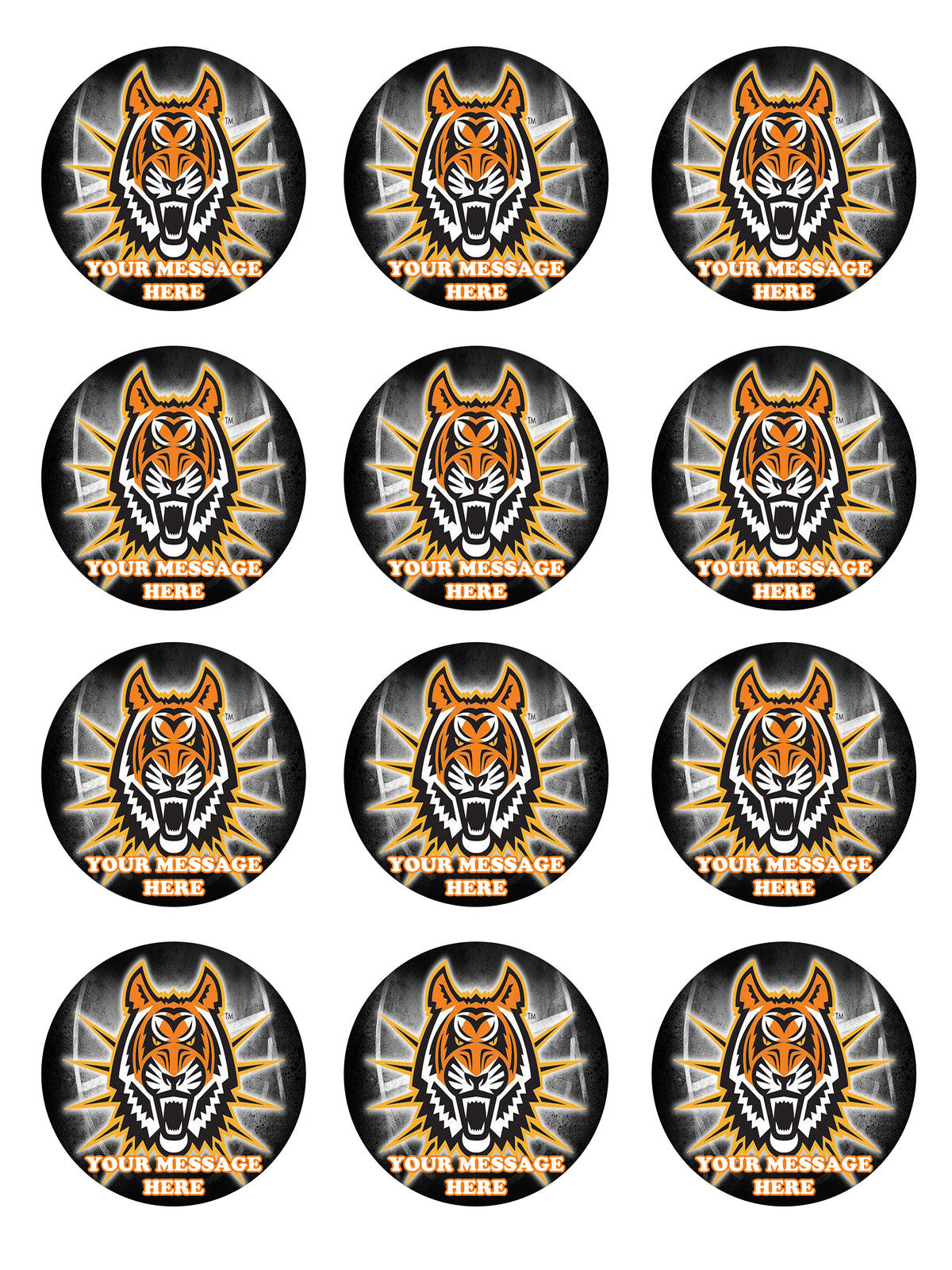 Idaho State Bengals Edible Cupcake Toppers (12 Images) Cake Image Icing Sugar Sheet
