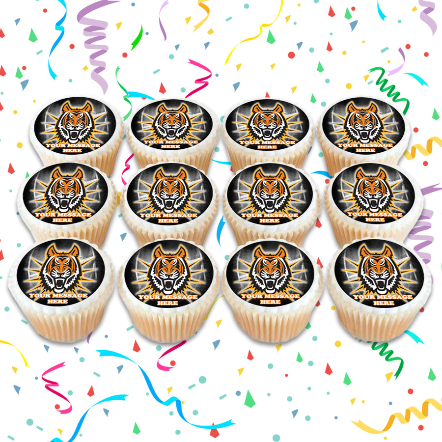 Idaho State Bengals Edible Cupcake Toppers (12 Images) Cake Image Icing Sugar Sheet