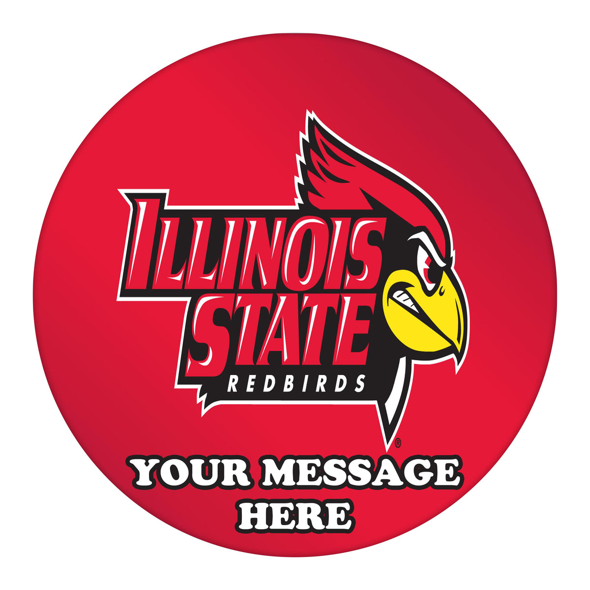 Illinois State Redbirds Edible Image Cake Topper Personalized Birthday Sheet Custom Frosting Round Circle