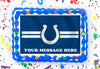 Indianapolis Colts Edible Image Cake Topper Personalized Birthday Sheet Decoration Custom Party Frosting Transfer Fondant