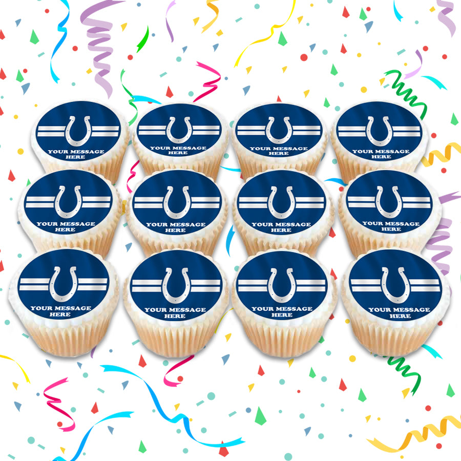 Indianapolis Colts Edible Cupcake Toppers (12 Images) Cake Image Icing Sugar Sheet