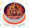 Avengers Infinity War Edible Image Cake Topper Personalized Birthday Sheet Custom Frosting Round Circle