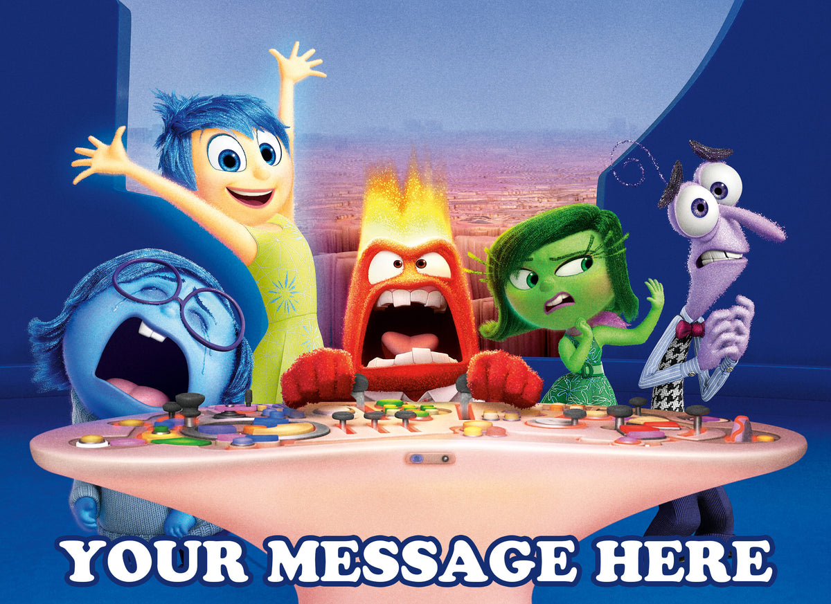 Inside Out Edible Image Cake Topper Personalized Birthday Sheet Decoration Custom Party Frosting Transfer Fondant