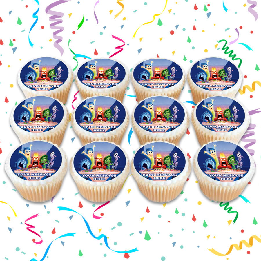 Inside Out Edible Cupcake Toppers (12 Images) Cake Image Icing Sugar Sheet