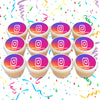 Instagram Edible Cupcake Toppers (12 Images) Cake Image Icing Sugar Sheet