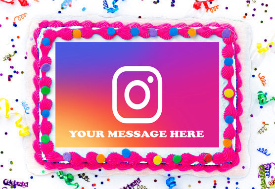 Instagram Edible Image Cake Topper Personalized Frosting Icing Sheet Custom