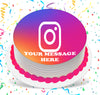 Instagram Edible Image Cake Topper Personalized Frosting Icing Sheet Custom Round