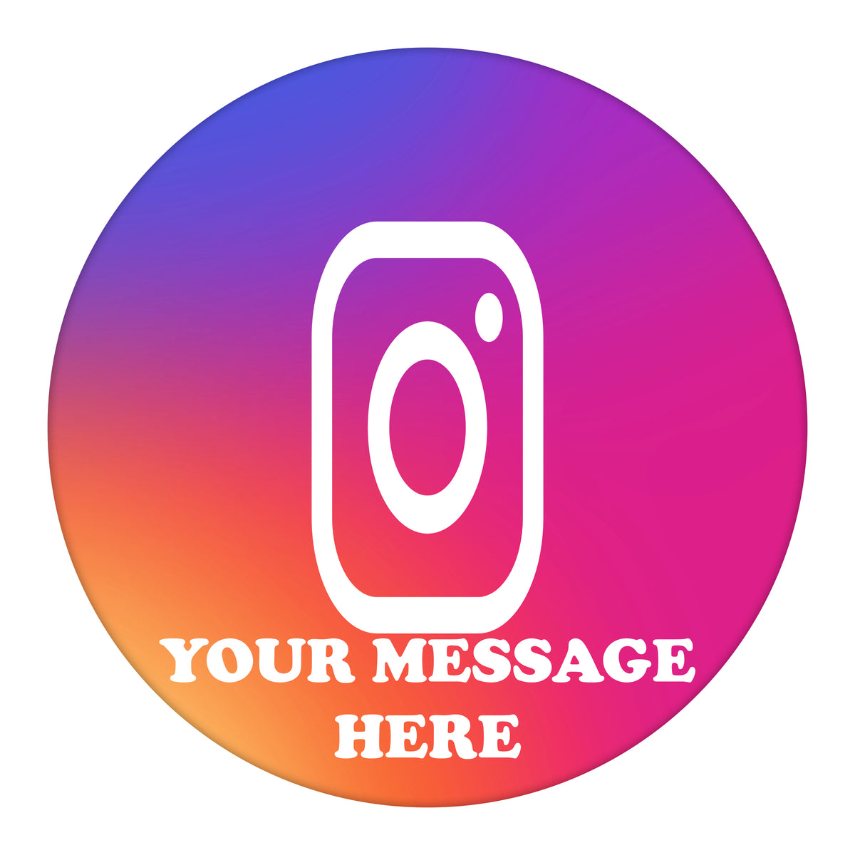 Instagram Edible Image Cake Topper Personalized Frosting Icing Sheet Custom Round