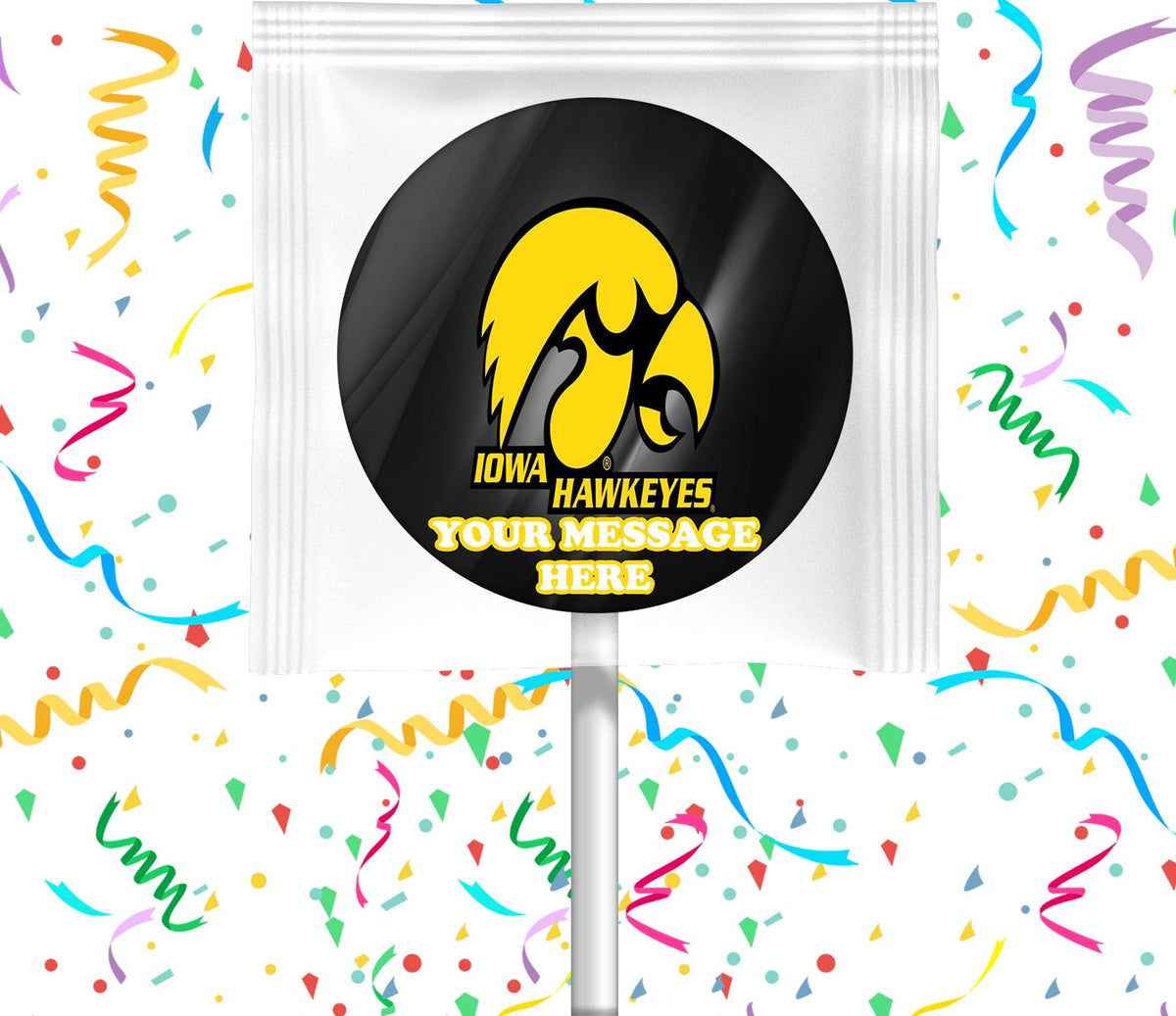 Iowa Hawkeyes Lollipops Party Favors Personalized Suckers 12 Pcs
