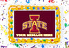 Iowa State University Edible Image Cake Topper Personalized Birthday Sheet Decoration Custom Party Frosting Transfer Fondant