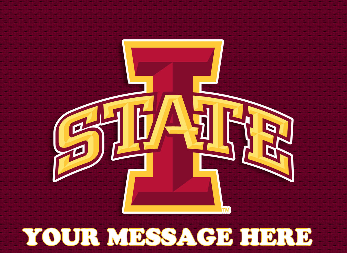 Iowa State University Edible Image Cake Topper Personalized Birthday Sheet Decoration Custom Party Frosting Transfer Fondant