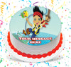 Jack And The Never Land Pirates Edible Image Cake Topper Personalized Birthday Sheet Custom Frosting Round Circle