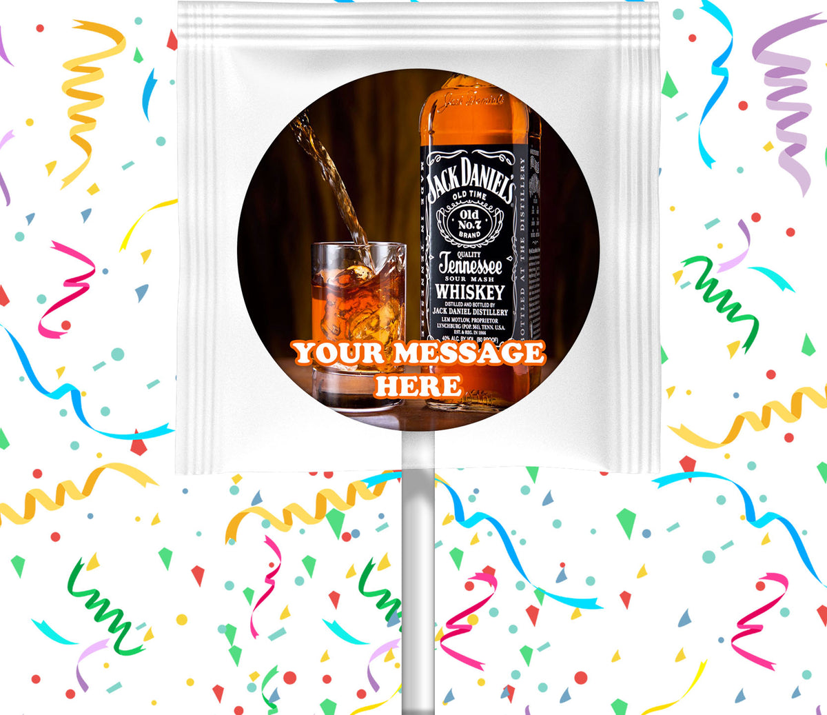 Jack Daniel's Lollipops Party Favors Personalized Suckers 12 Pcs
