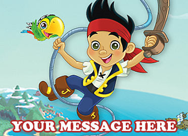 Jack And The Never Land Pirates Edible Image Cake Topper Personalized Birthday Sheet Decoration Custom Party Frosting Transfer Fondant