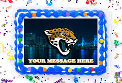 Jacksonville Jaguars Edible Image Cake Topper Personalized Birthday Sh -  PartyCreationz