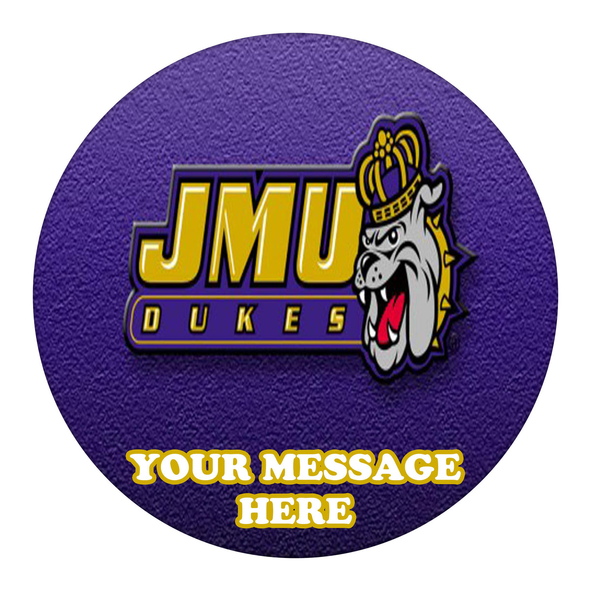 James Madison University Edible Image Cake Topper Personalized Birthday Sheet Custom Frosting Round Circle