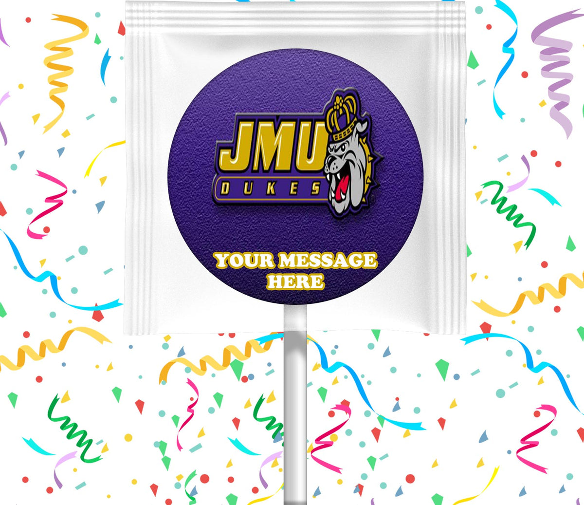 James Madison University Lollipops Party Favors Personalized Suckers 12 Pcs