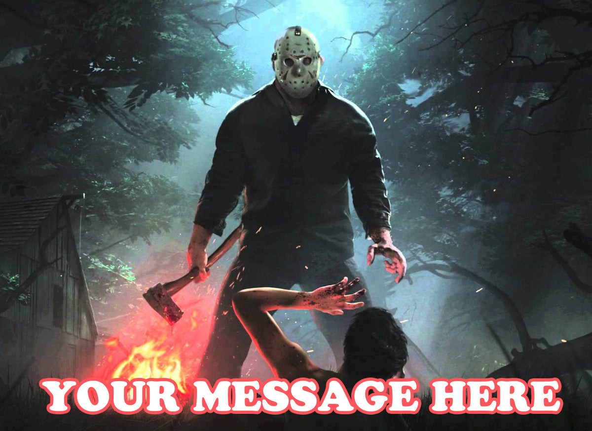 Jason Voorhees Edible Image Cake Topper Personalized Birthday Sheet Decoration Custom Party Frosting Transfer Fondant
