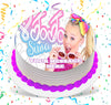 JoJo Siwa Edible Image Cake Topper Personalized Birthday Sheet Custom Frosting Round Circle