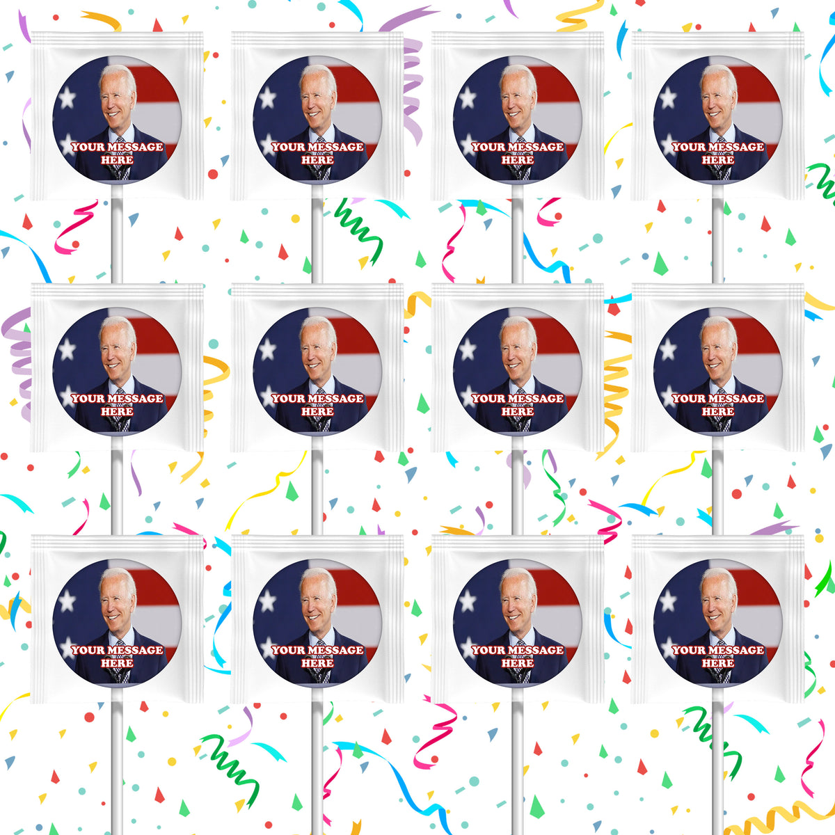 Joe Biden Lollipops Party Favors Personalized Suckers 12 Pcs