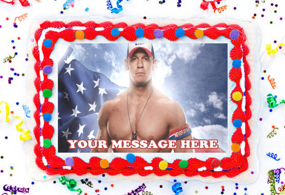 John Cena Edible Image Cake Topper Personalized Birthday Sheet Decoration Custom Party Frosting Transfer Fondant