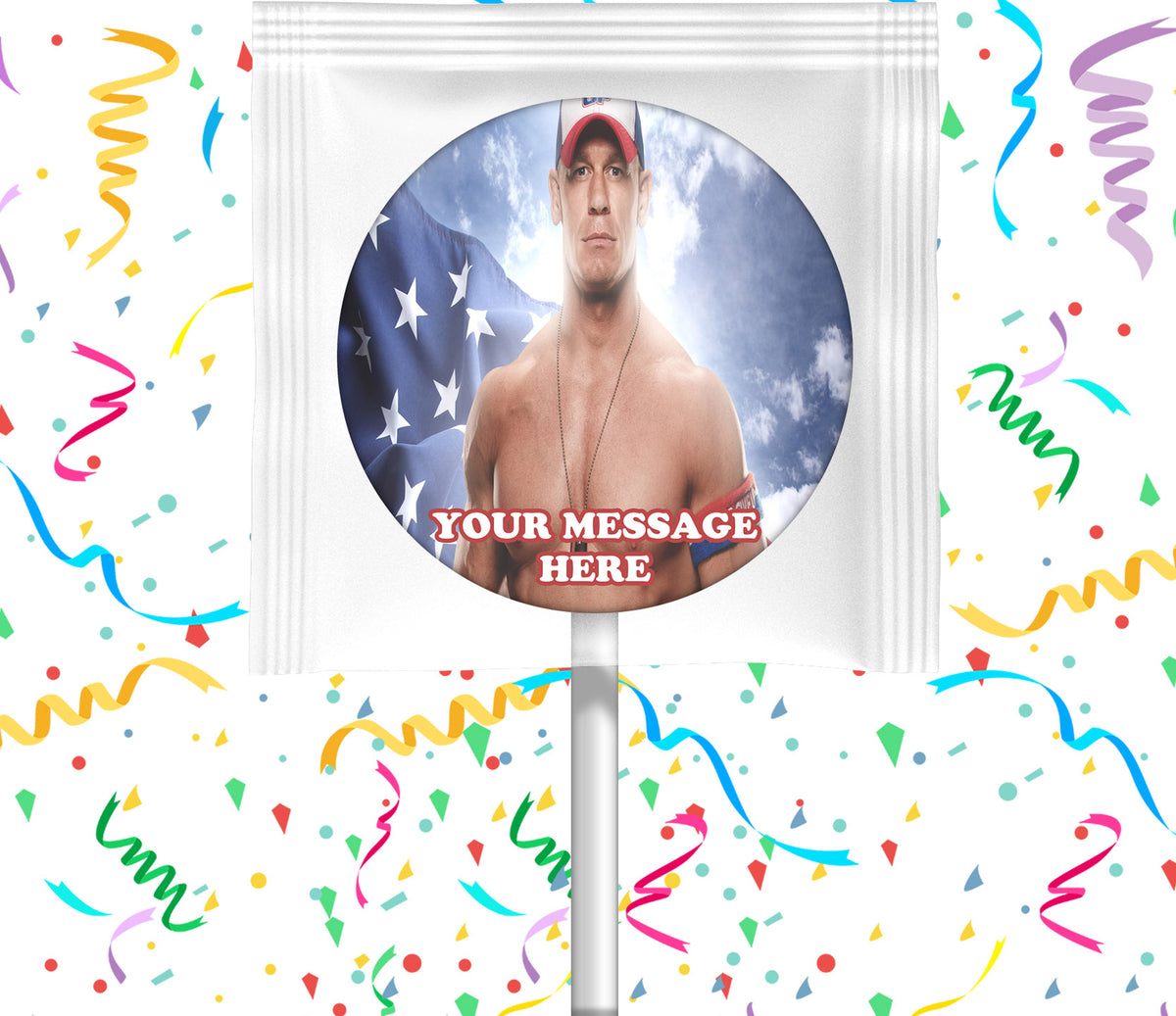 John Cena Lollipops Party Favors Personalized Suckers 12 Pcs