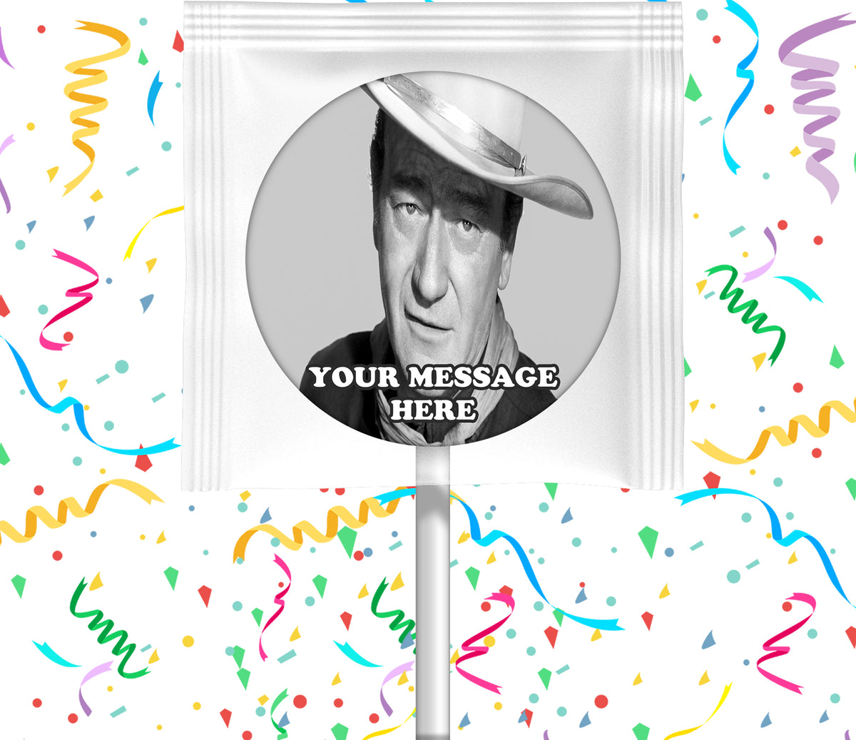 John Wayne Lollipops Party Favors Personalized Suckers 12 Pcs