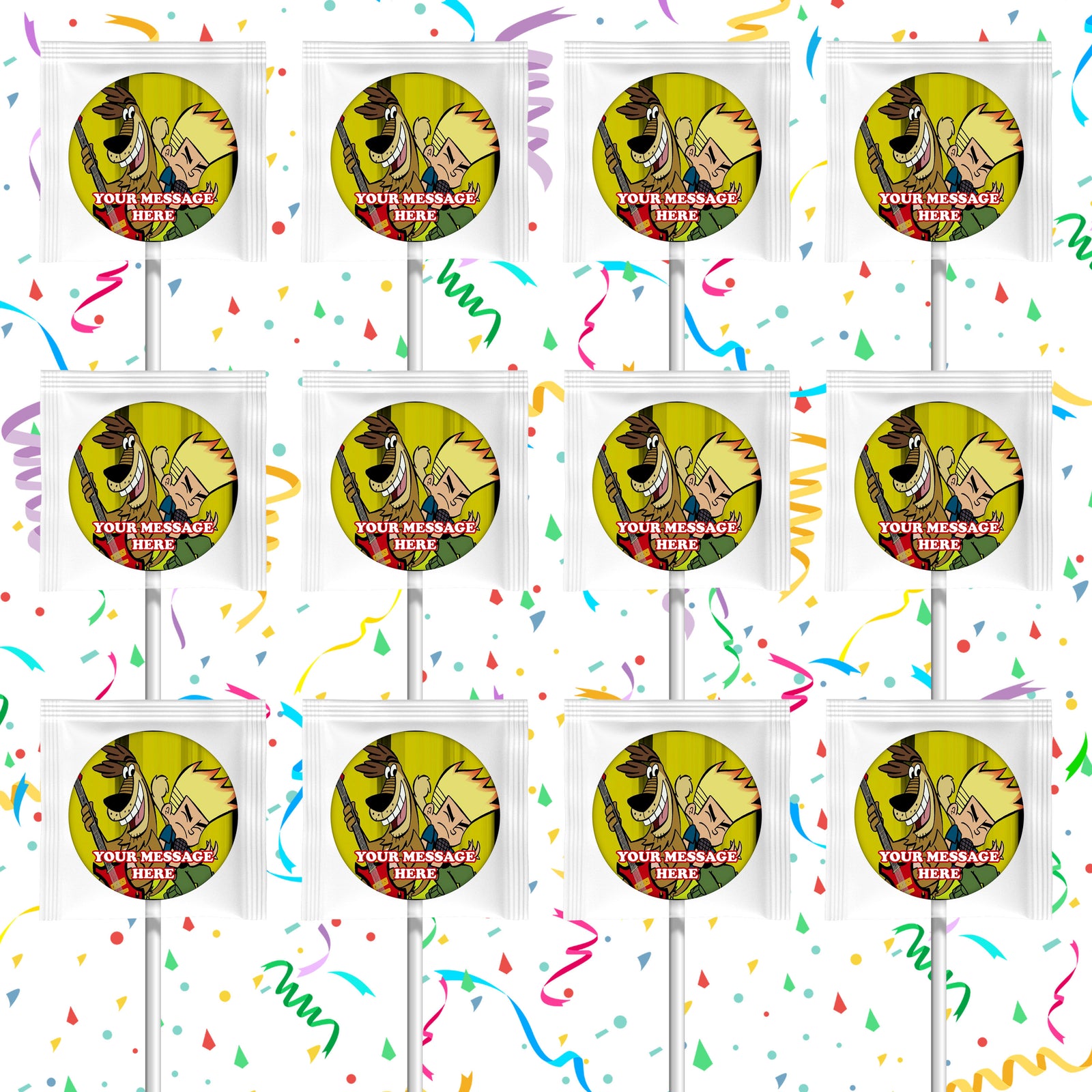 Johnny Test Lollipops Party Favors Personalized Suckers 12 Pcs