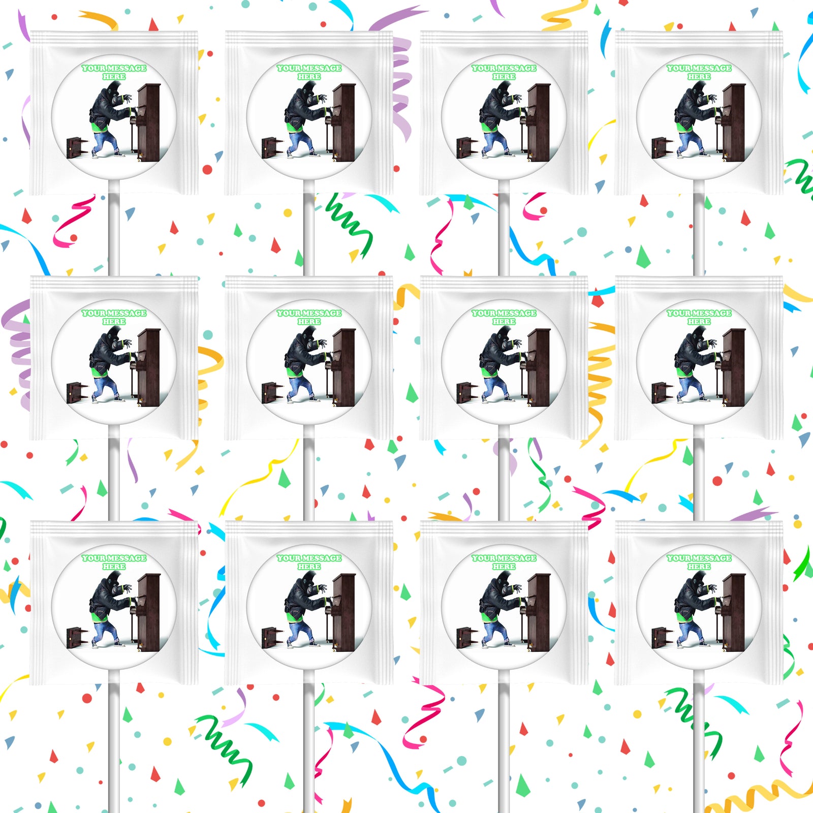 Sing Johnny Lollipops Party Favors Personalized Suckers 12 Pcs