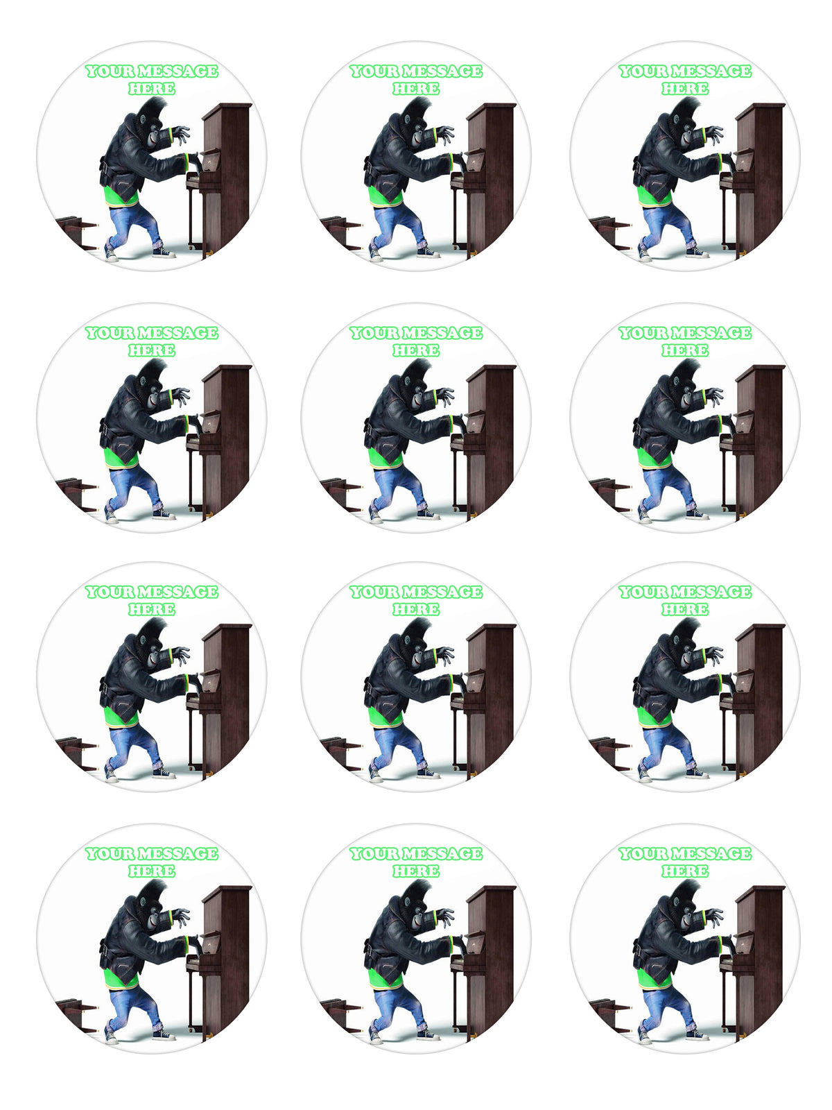 Sing Edible Cupcake Toppers (12 Images) Cake Image Icing Sugar Sheet