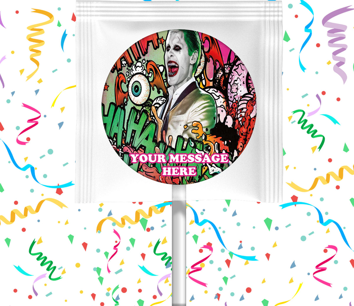 Joker Lollipops Party Favors Personalized Suckers 12 Pcs
