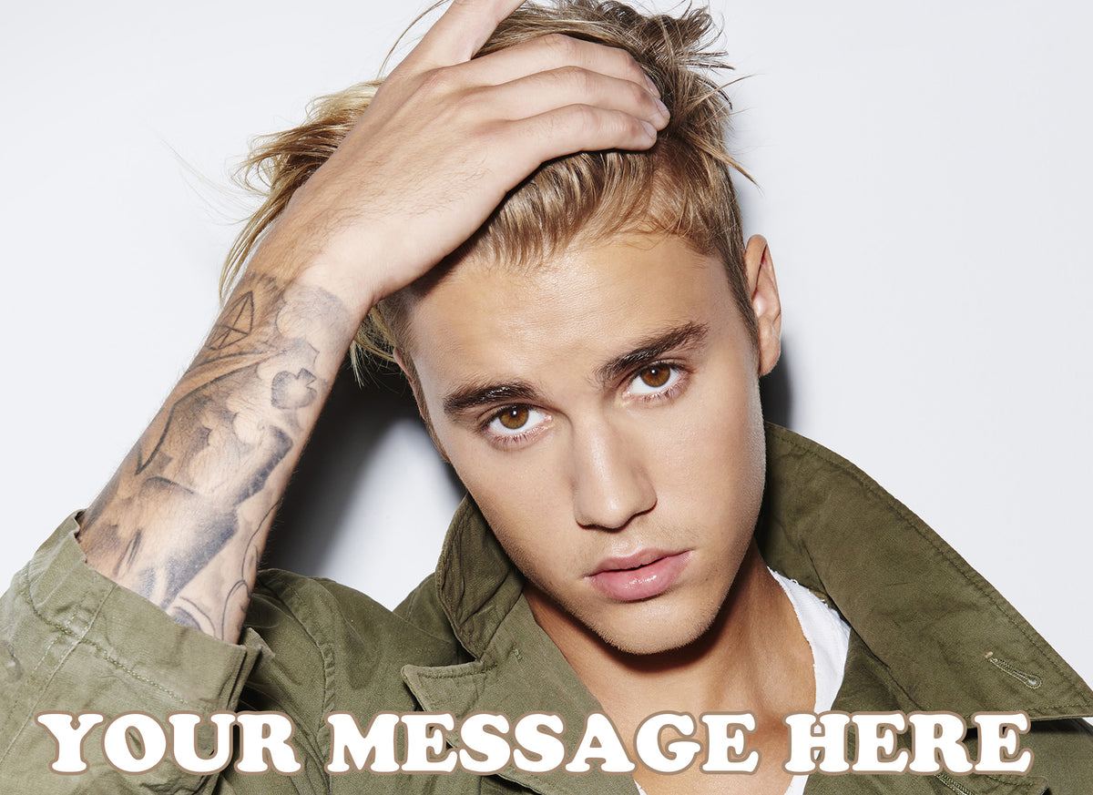 Justin Bieber Edible Image Cake Topper Personalized Birthday Sheet Decoration Custom Party Frosting Transfer Fondant