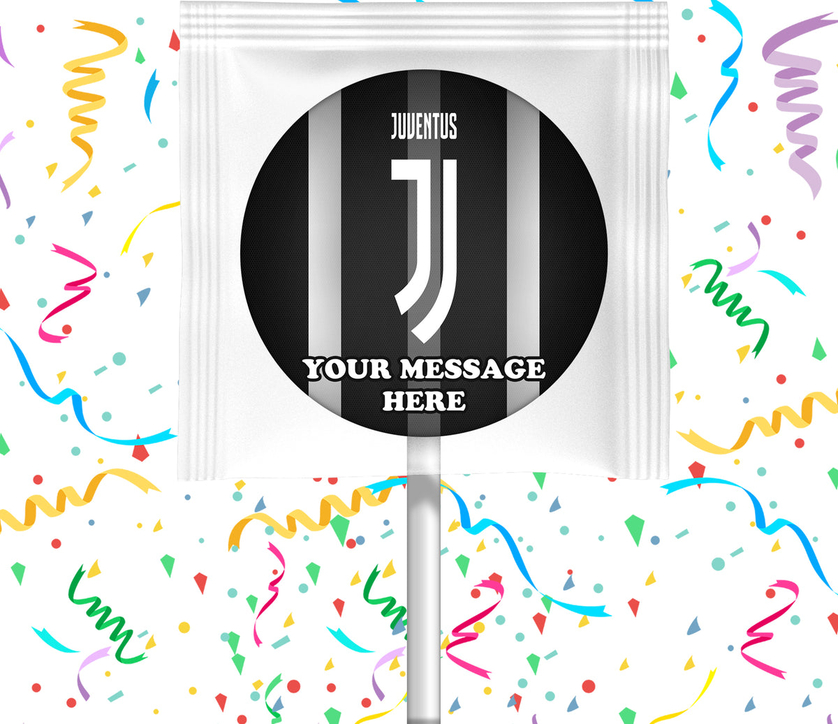 Juventus FC Lollipops Party Favors Personalized Suckers 12 Pcs