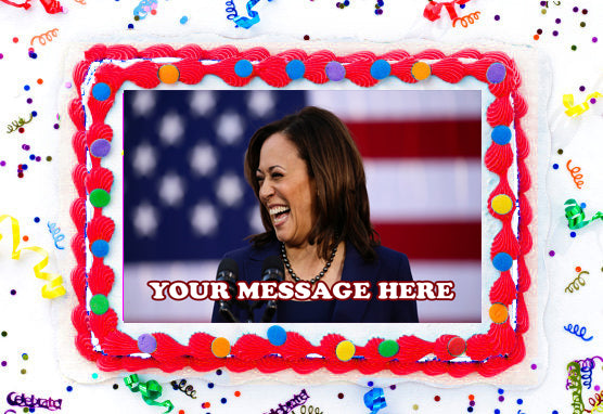 Kamala Harris Edible Image Cake Topper Personalized Frosting Icing Sheet Custom