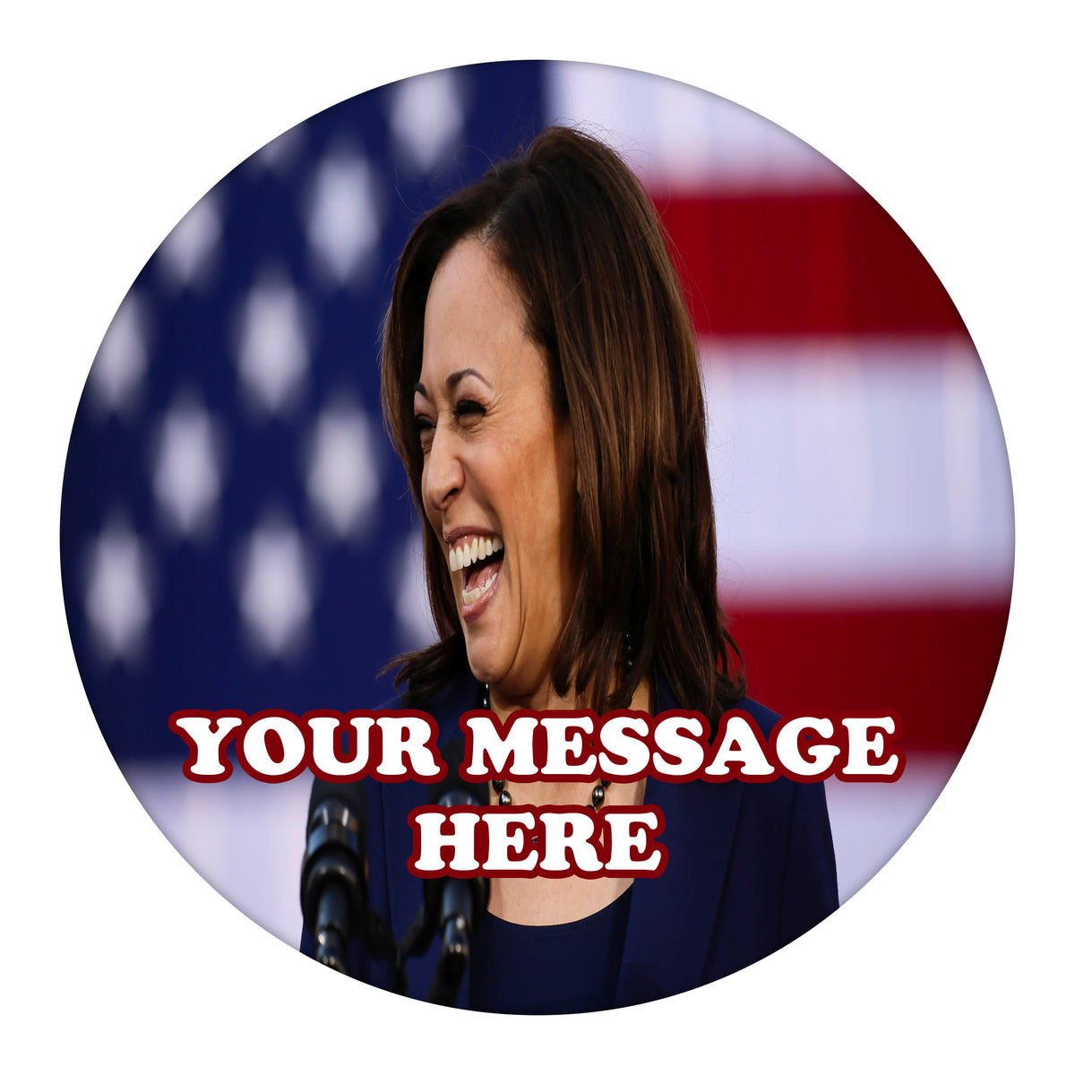 Kamala Harris Edible Image Cake Topper Personalized Frosting Icing Sheet Custom Round