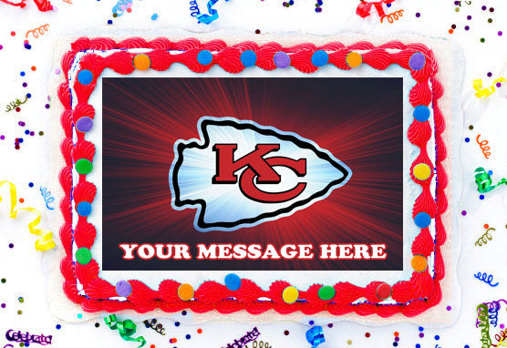 Kansas City Chiefs Edible Image Cake Topper Personalized Frosting Icing Sheet Custom