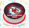 Kansas City Chiefs Edible Image Cake Topper Personalized Frosting Icing Sheet Custom Round