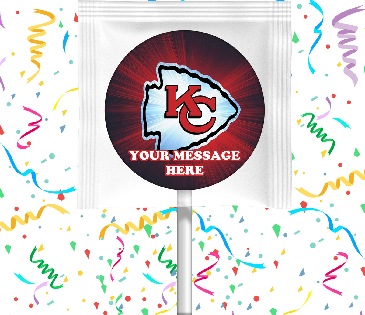Kansas City Chiefs Lollipops Party Favors Personalized Suckers 12 Pcs