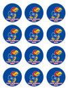 Kansas Jayhawks Edible Cupcake Toppers (12 Images) Cake Image Icing Sugar Sheet