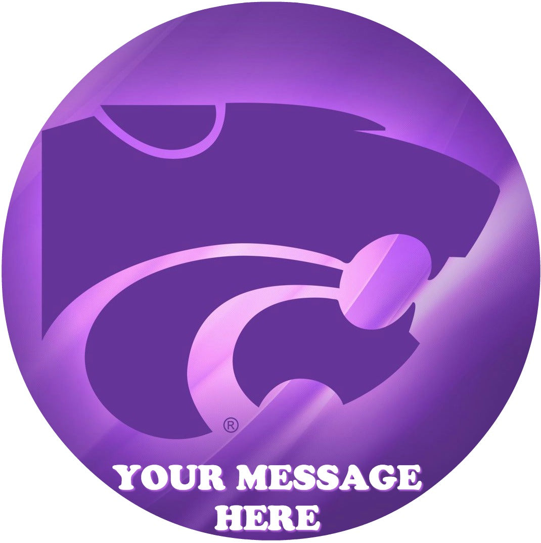 Kansas State University Edible Image Cake Topper Personalized Birthday Sheet Custom Frosting Round Circle