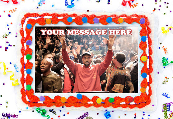 Kanye West Edible Image Cake Topper Personalized Birthday Sheet Decoration Custom Party Frosting Transfer Fondant