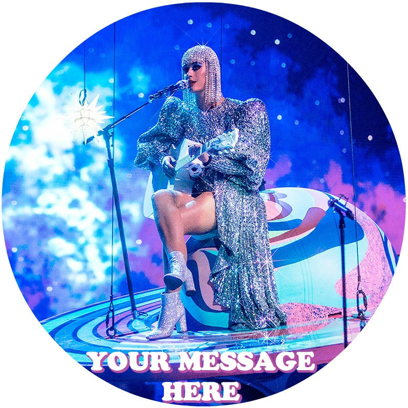 Katy Perry Edible Image Cake Topper Personalized Birthday Sheet Custom Frosting Round Circle