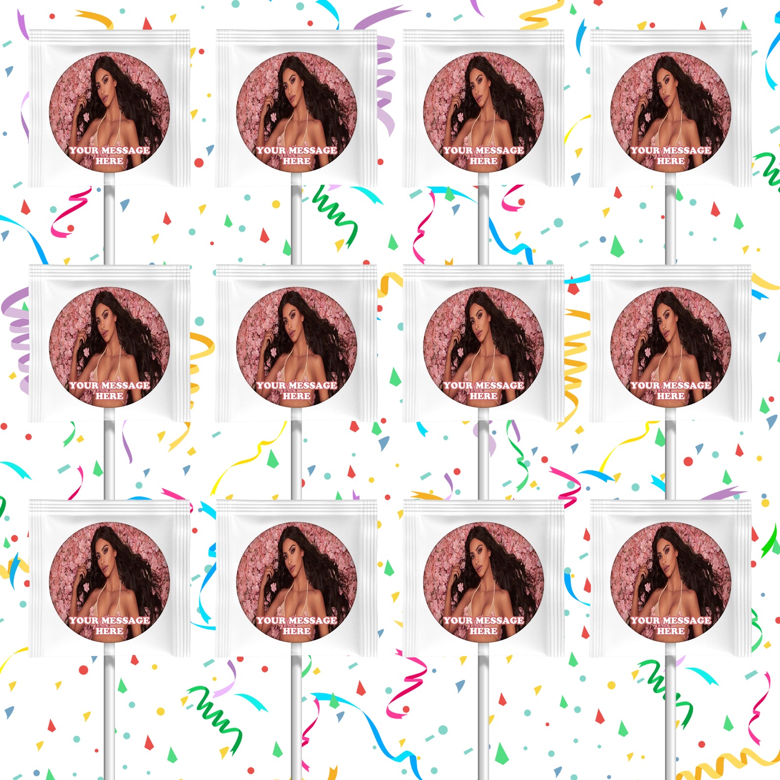 Kim Kardashian Lollipops Party Favors Personalized Suckers 12 Pcs