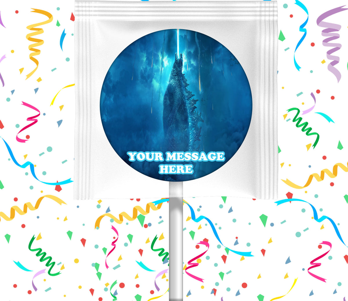 Godzilla King Of The Monsters Lollipops Party Favors Personalized Suckers 12 Pcs