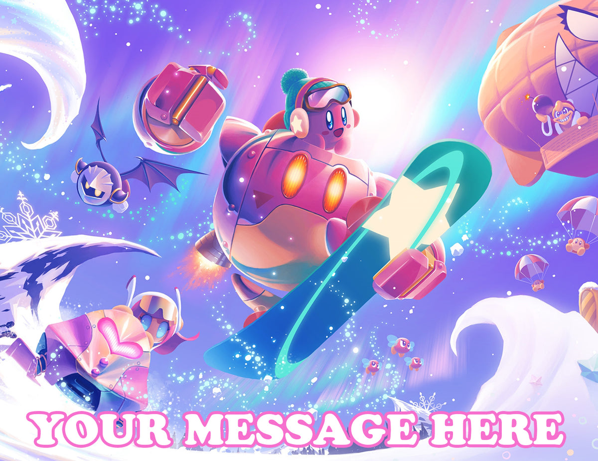 Kirby Edible Image Cake Topper Personalized Birthday Sheet Decoration Custom Party Frosting Transfer Fondant